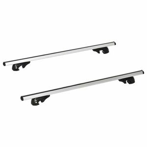 HOMCOM Bare transversale de mașină 135 cm, portbagaj blocabile cu cheie 2 chei incluse din aliaj de aluminiu, compatibil cu șinele laterale ridicate cu o lățime de 120 cm, argintiu | Aosom Romania imagine