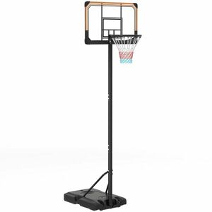 SPORTNOW Stativ de baschet, reglabil în înălțime, 182-213 cm Înălțime coș, rezistent la intemperii, cu roți, cadru metalic | Aosom Romania imagine