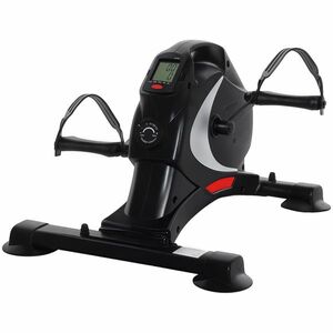 SPORTNOW Mini bicicleta de antrenament, antrenor de pedale, aparat de antrenament cu 8 nivele de rezistenta, Display LCD, Metal, Plastic, Negru | Aosom Romania imagine
