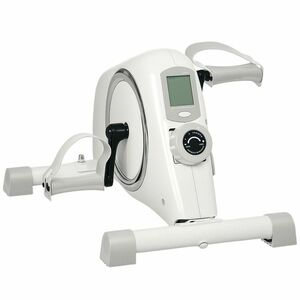 SPORTNOW Pedalez Mini-Heimtrainer, Pedale Sub Birou, Exerciții pentru Brațe și Picioare, 8 Nivele de Rezistență, Oțel, Alb | Aosom Romania imagine