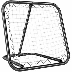 HOMCOM Rețea de Ricoșeu pentru Fotbal, Rețea de Fotbal Ricoșeu și Pliabilă cu Unghi Reglabil în Metal, pentru Antrenament Baseball și Volei, 78x84x65-78 cm, Negru | Aosom Romania imagine