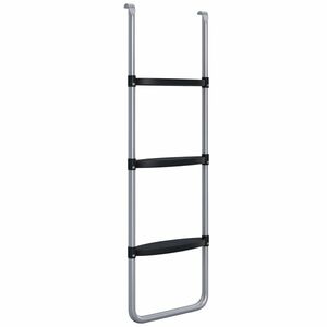 SPORTNOW Scară de trambulină cu 3 sau 2 trepte late orizontale, carlig universal, capacitate de 120 kg, 110 x 32 cm argintiu | Aosom Romania imagine