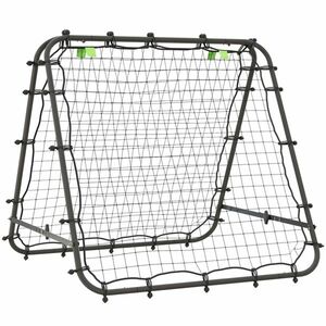 HOMCOM Poartă de Fotbal, ajustabilă, pliabilă, cadru metalic, 100 x 95 cm, Negru | Aosom Romania imagine