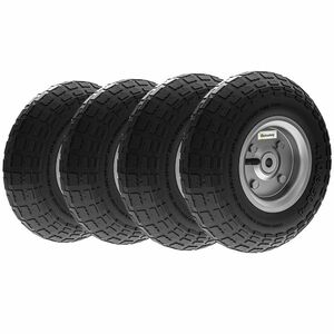 Outsunny Lot de 4 Pneuri Pneumatice de Schimb Orificiu de 16mm pentru Căruț de Grădină, Căruță și căruț | Aosom Romania imagine