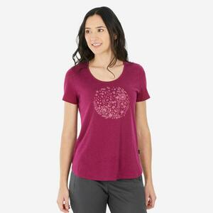 Tricou Drumeție în natură NH500 Roz Damă imagine