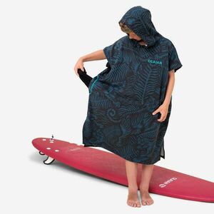 Poncho surf 135 - 160 cm - 550 Tiger Negru Copii imagine