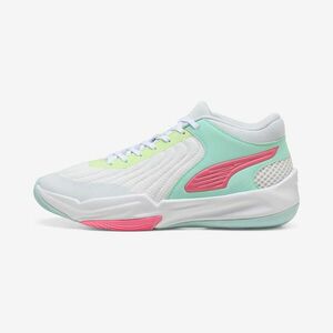Ghete baschet PUMA Court Pro Alb-Verde-Roz Copii imagine
