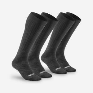Set 2 perechi Șosete călduroase lungi Drumeție SH100 Negru imagine
