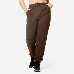 Pantalon de trening din bumbac Regular 500 Fitness Maro Damă imagine
