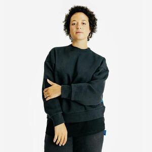 Hanorac Oversize cu guler rotund Elementals Negru Damă imagine