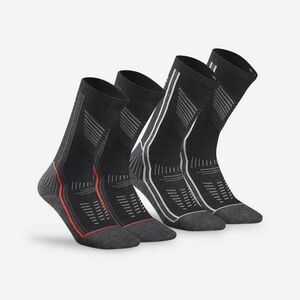 Set 2 perechi Șosete călduroase Mid Drumeție SH900 Gri imagine