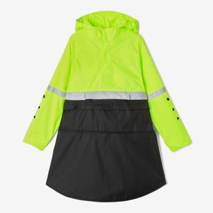 PONCHO PLOAIE VIZIBILITATE ZI ȘI NOAPTE NEGRU-GALBEN FLUORESCENT imagine