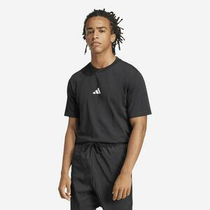 Tricou de fitness din bumbac Negru Bărbați imagine