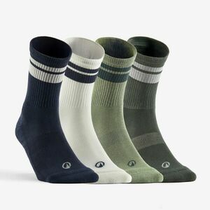 SET 4 PERECHI ȘOSETE SPORT LUNGI RS 300 KAKI-ALBASTRU imagine