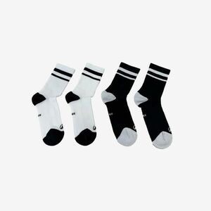 SET 4 PERECHI ȘOSETE SPORT LUNGI RS 300 NEGRU ALB imagine