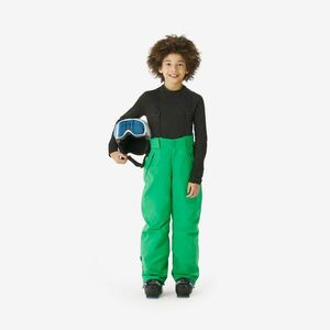 Pantalon călduros și impermeabil schi 500 PNF Verde Copii 6-14 ani imagine