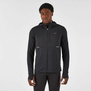 Geacă alergare jogging călduroasă KIPRUN RUN 100 Warm Negru Bărbați imagine