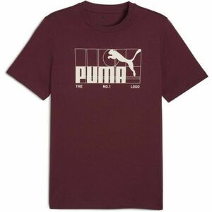 Puma GRAPHIC NO.1 LOGO TEE Tricou pentru bărbați, vișiniu, mărime imagine