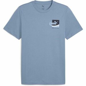 Puma GRAPHIC SMALL BOX TEE Tricou de bărbați, albastru deschis, mărime imagine