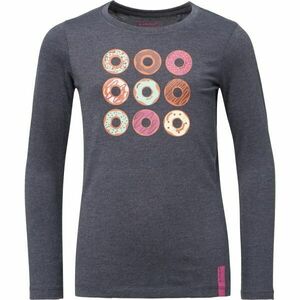 LOAP BIDORA Tricou fashion fete, gri închis, mărime 134-140 imagine