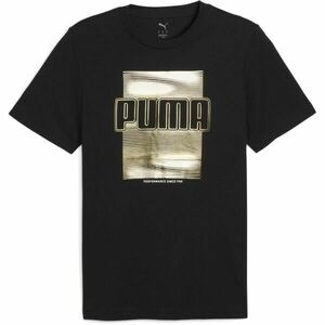 Puma GRAPHIC FOIL TEE Tricou de bărbați, negru, mărime imagine