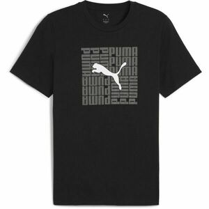 Puma GRAPHIC PUMA WORDING TEE Tricou pentru bărbați, negru, mărime imagine