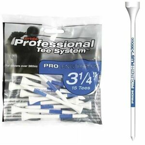 PRIDE SPORT RETAIL BAGS 3-1/4" 15KS Tee de golf, alb, mărime imagine