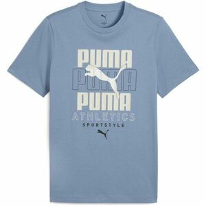 Puma GRAPHIC STACKED TEE Tricou de bărbați, albastru, mărime imagine
