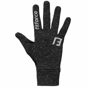 Fitforce FEATHER JR Mănuși de alergare pentru juniori, gri închis, mărime 9-10Y imagine