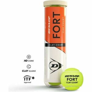 Dunlop FORT CLAY COURT 4 KS Mingi de tenis, galben, mărime imagine