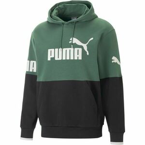 Puma POWER COLORBLOCK HOODIE Hanorac de damă, verde, mărime XXL imagine