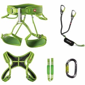 OCÚN VIA FERRATA TWIST + CHEST SET Set Ferrata cu lonjă cu absorbitor, verde, mărime imagine