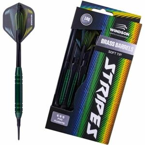 Windson STRIPES 18 G BRASS SET Set de săgeți din alamă cu vârf moale, negru, mărime imagine