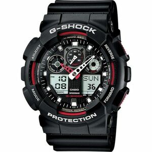Ceas Casio G-Shock GA-100-1A4ER, negru/roșu imagine