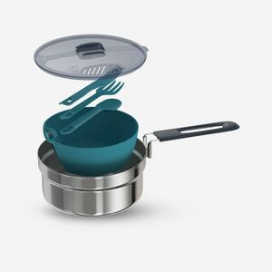 Set de gătit 100 camping din oțel inoxidabil, 1 persoană 6 elemente imagine