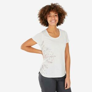 Tricou Drumeție în natură NH500 Alb Damă imagine