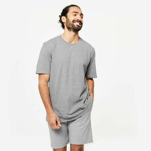 Tricou din bumbac pentru Fitness Gri Bărbați imagine