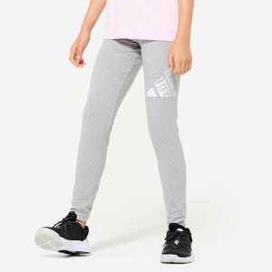Colanți sport din bumbac ADIDAS Gri Fete imagine