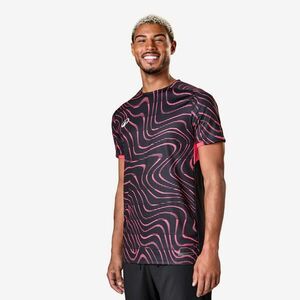 Tricou Fotbal Viralto topo Negru-roz fluo Adulți imagine