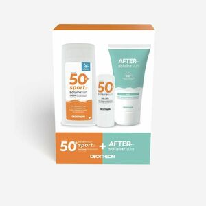 Mini kit protecție cremă solară SPF 50+, stick buze SPF 50+, gel după plajă imagine