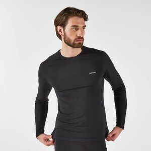 Bluză fără cusături alergare KIPRUN Run 500 Negru Bărbați imagine