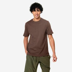 Tricou fitness guler rotund, mâneci scurte, Maro Bărbați imagine