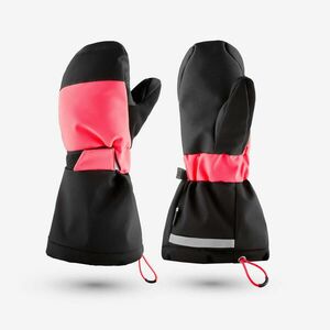 Mănuși impermeabile călduroase schi - 550 Negru-Roz Fluo Copii imagine