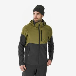 Geacă ușoară și hidrofobă de schi Softshell 900 Negru și kaki Bărbați imagine