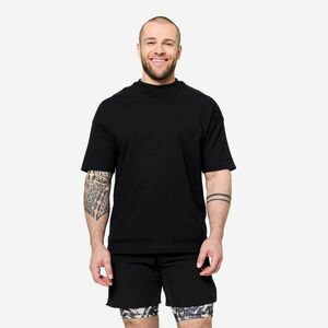 Tricou croială largă Fitness Negru Bărbați imagine