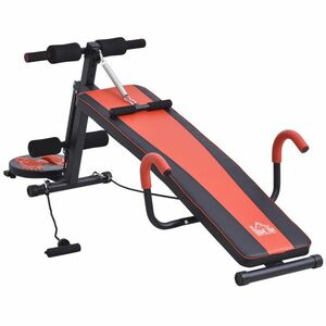 Banc de antrenament HOMCOM multifuncțional cu design pliabil, pentru întregul corp, încărcare maximă 120 kg | Aosom Romania imagine