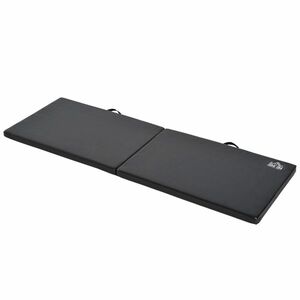 HOMCOM Covor de fitness pliabil portabil pentru gimnastică, yoga, pilates 180L x 60l x 5H cm acoperiș sintetic negru | Aosom Romania imagine