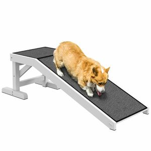 Rampa pentru animale de companie PawHut cu covor antiderapant 125 x 40 x 35, 5 cm Pin | Aosom Romania imagine