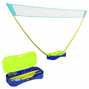 SPORTNOW Set de Badminton și Volei, 3 Piese, 400 cm x 22, 4 cm x 155 cm, Negru + Albastru + Verde | Aosom Romania imagine