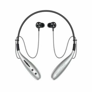 Casti Alergare Bluedio Hn+, Bluetooth in-ear cu guler, Difuzor de 13mm, 116dB, 32Ω, Microfon, Slot memorie, Bluetooth v5.0, Design magnetic (Argintiu) imagine